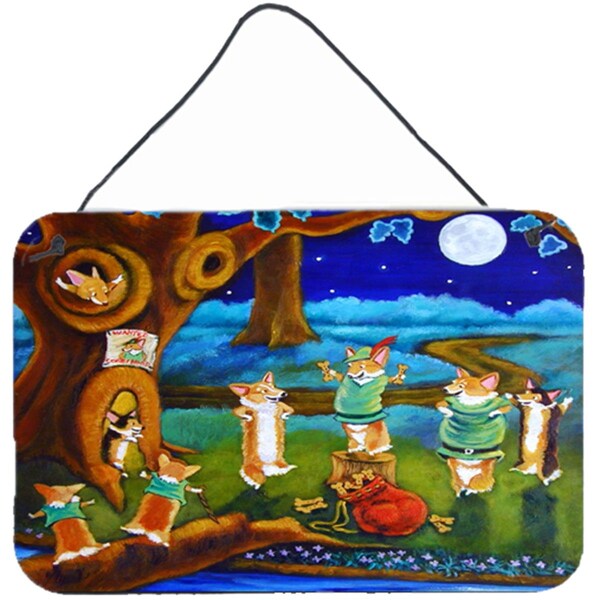 Carolines Treasures Corgi Robin Hood Wall or Door Hanging Prints - 7415DS812