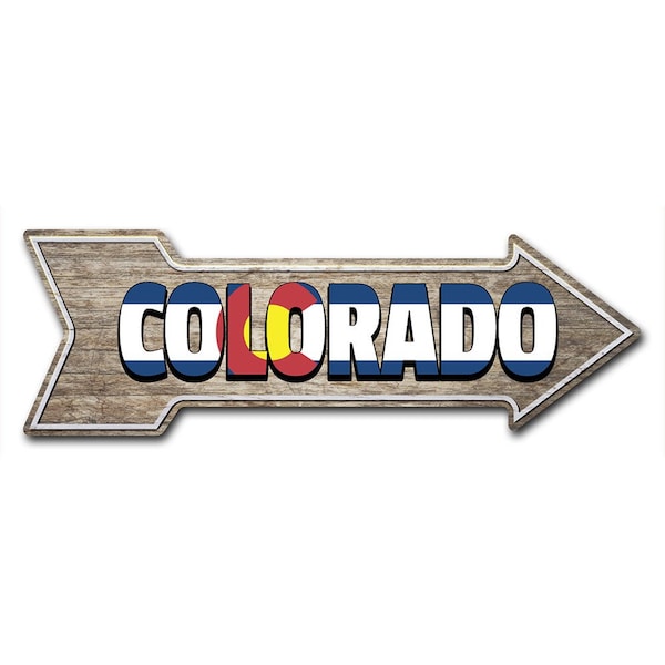 Signmission Colorado Arrow Decal Funny Home Decor 36in Wide - D-A-12-999905
