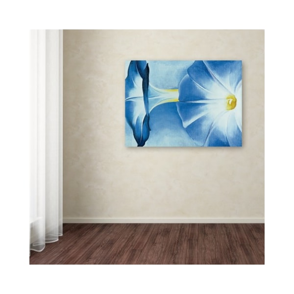 Trademark Fine Art Georgia O'Keefe 'Blue Morning Glories' Canvas Art, 35x47 - ALI10052-C3547GG