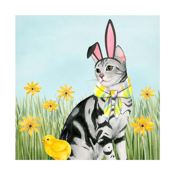 Trademark Fine Art Grace Popp 'Easter Cats III' Canvas Art, 14x14 - WAG17739-C1414GG