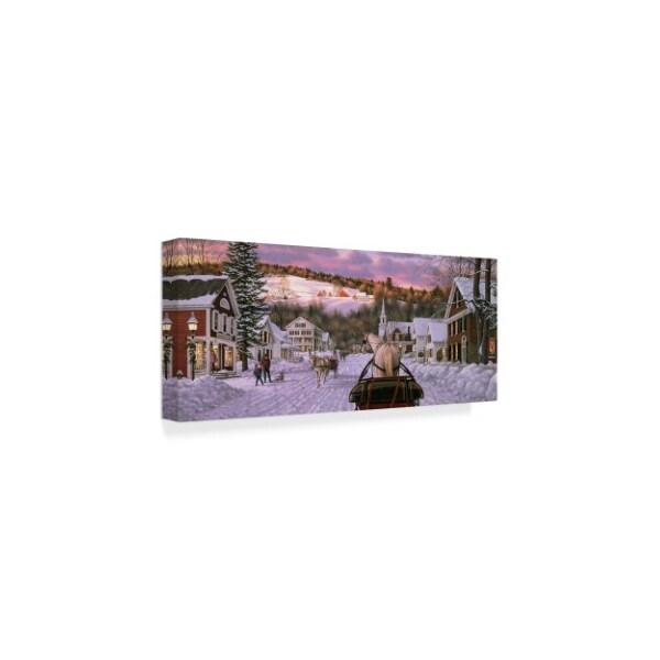 Trademark Fine Art William Breedon 'Sleigh Bells Too' Canvas Art, 8x19 - ALI32194-C819GG