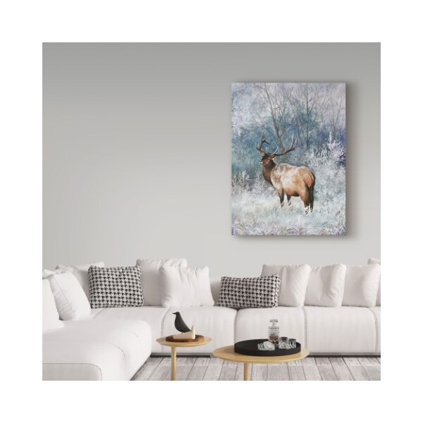 Trademark Fine Art Carol J Rupp 'Frosty Morning Elk' Canvas Art, 18x24 - ALI39920-C1824GG
