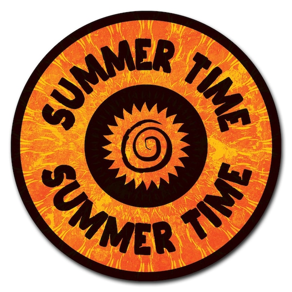Signmission Summer Time Circle Corrugated Plastic Sign - C-24-CIR-SUMMER TIME