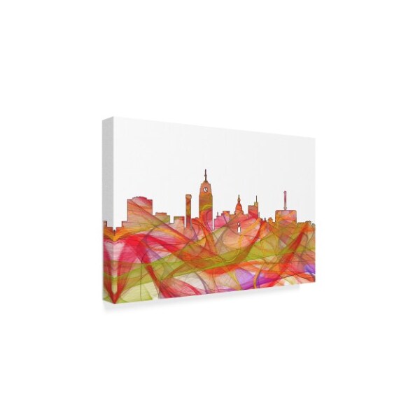 Trademark Fine Art Marlene Watson 'Lansing Michigan Skyline' Canvas Art, 12x19 - MW00697-C1219GG