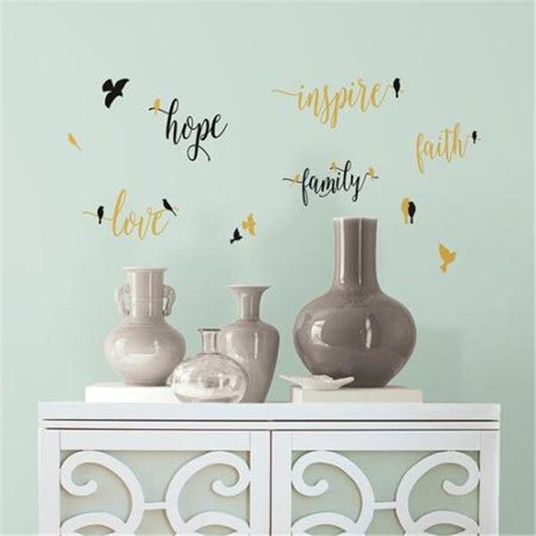 Comfortcorrect Inspirational Words with Birds Peel & Stick Wall Decals - CO494670