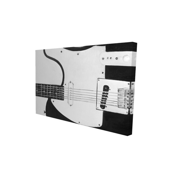 Begin Home Decor 20 x 30 in. Black Rock Guitar-Print on Canvas - 2080-2030-MU33