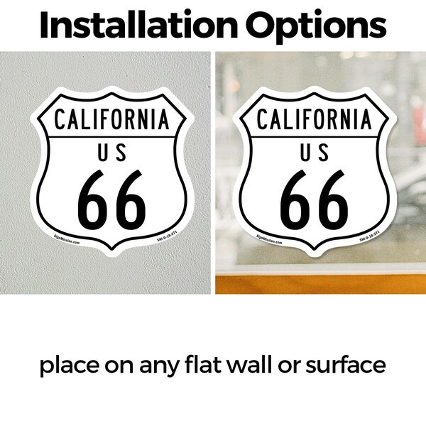 Signmission California Route Marker Shield Sign Us 6, 6 inch X 6 inch, Vinyl Decal, 5PK - SHI-D-5PACK-6-371