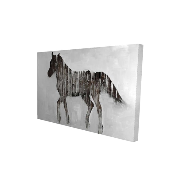 Fondo 20 x 30 in. Gambading Abstract Horse-Print on Canvas - FO2791238