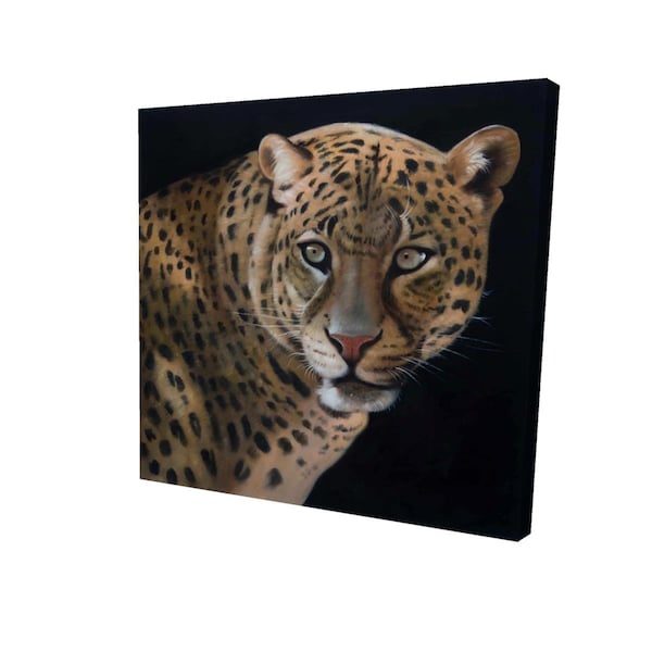 Fondo 16 x 16 in. Realistic Fierce Leopard-Print on Canvas - FO2789234