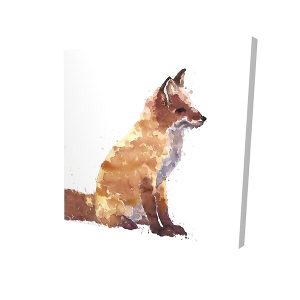 Begin Home Decor 16 x 16 in. Red Fox-Print on Canvas - 2080-1616-AN483