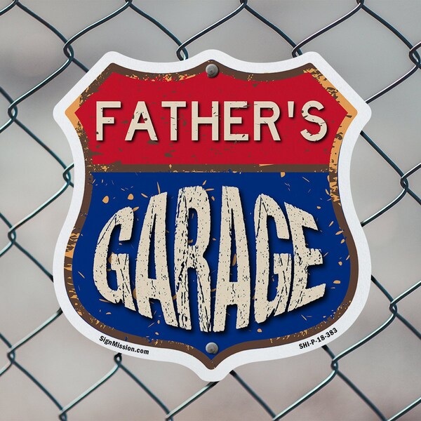 Signmission Father's Garage, 12 inch X 12 inch, Aluminum Metal Sign, 5PK - SHI-A-5PACK-12-383-FATHER