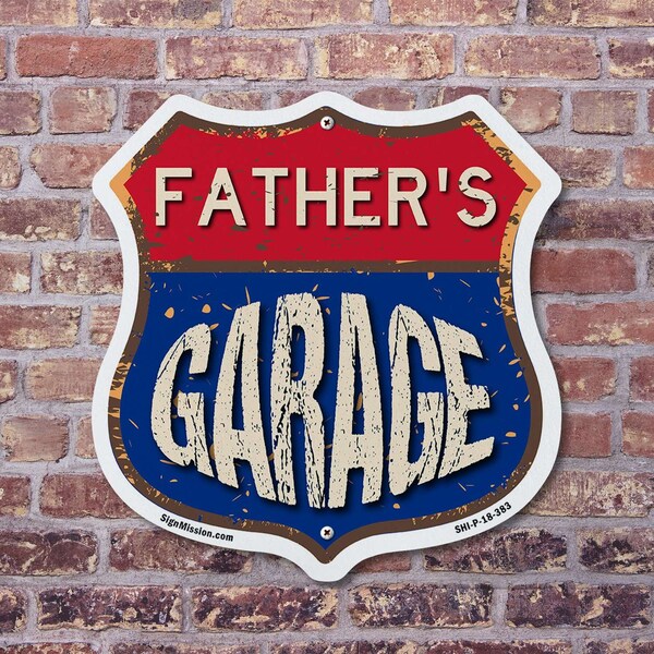 Signmission Father's Garage, 12 inch X 12 inch, Aluminum Metal Sign, 5PK - SHI-A-5PACK-12-383-FATHER
