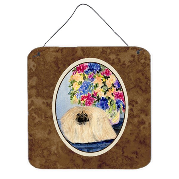 Micasa 6 In. Pekingese Aluminium Metal Wall Or Door Hanging Prints - MI629336