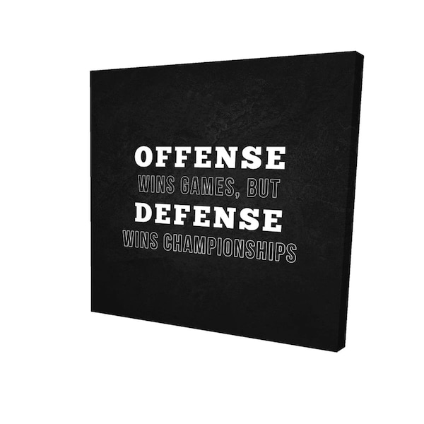Begin Home Decor 32 x 32 in. Offense Wins Games-Print on Canvas - 2080-3232-QU46