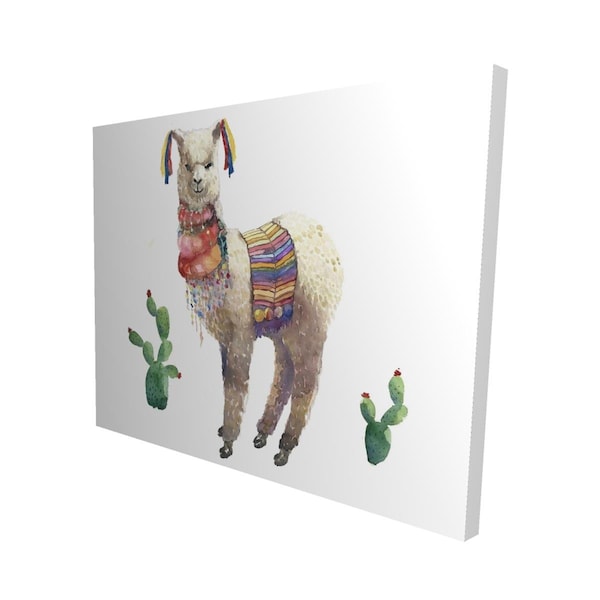Fondo 16 x 20 in. Lama Parade-Print on Canvas - FO2790654