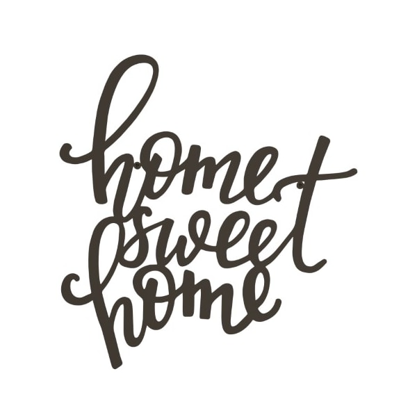 Hastings Home Metal Cutout, Home Sweet Home Decorative Wall Sign 3D Word Art Decor, Modern Rustic Farmhouse - 984437MXV