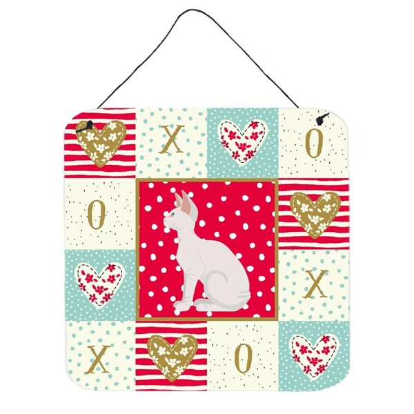 Carolines Treasures 6 x 6 in. Sphynx No.3 Cat Love Wall or Door Hanging Prints - CK5796DS66