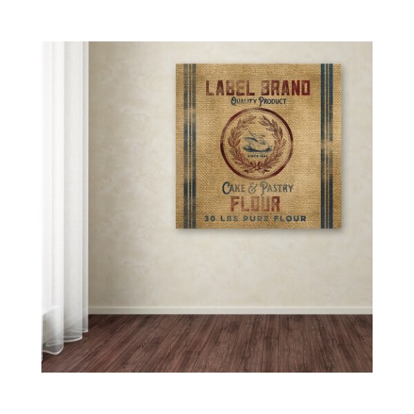 Trademark Fine Art Marcee Duggar 'Cake Flour Burlap Bag' Canvas Art, 35x35 - ALI11748-C3535GG