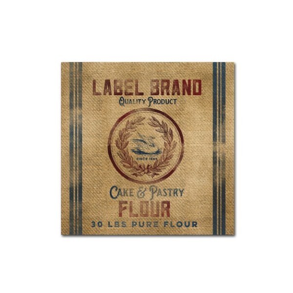 Trademark Fine Art Marcee Duggar 'Cake Flour Burlap Bag' Canvas Art, 35x35 - ALI11748-C3535GG