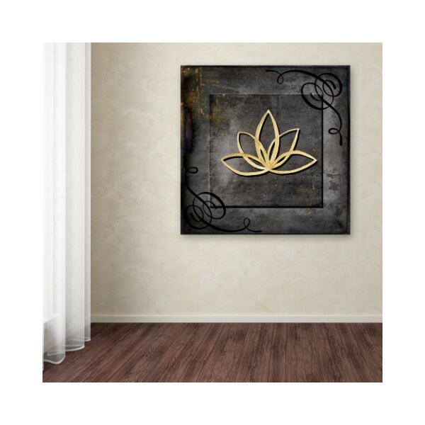Trademark Fine Art LightBoxJournal 'Grunge Gold Crown Lotus' Canvas Art, 18x18 - ALI10452-C1818GG