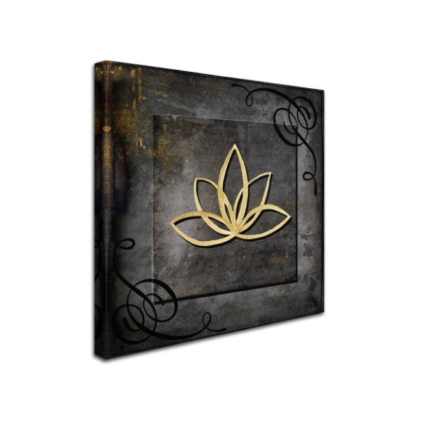 Trademark Fine Art LightBoxJournal 'Grunge Gold Crown Lotus' Canvas Art, 18x18 - ALI10452-C1818GG