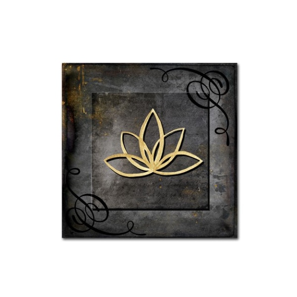 Trademark Fine Art LightBoxJournal 'Grunge Gold Crown Lotus' Canvas Art, 18x18 - ALI10452-C1818GG