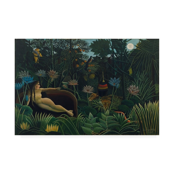Trademark Fine Art Henri Rousseau 'The dream' Canvas Art, 30x47 - AA01444-C3047GG