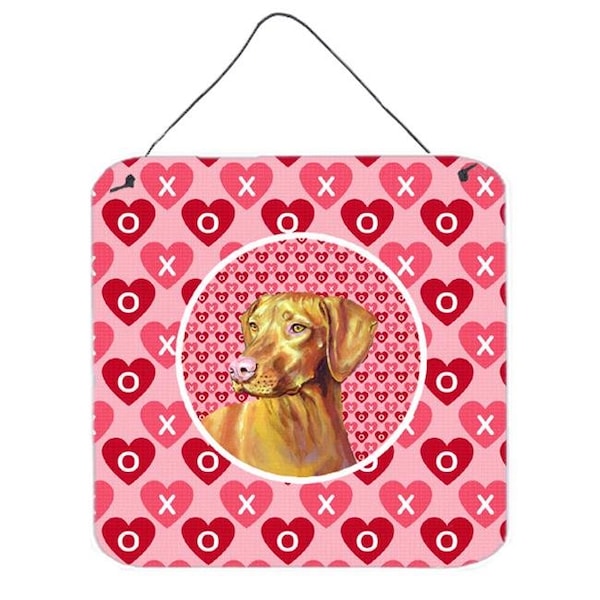 Jensendistributionservices Vizsla Valentines Love And Hearts Aluminium Metal Wall Or Door Hanging Prints - MI240231