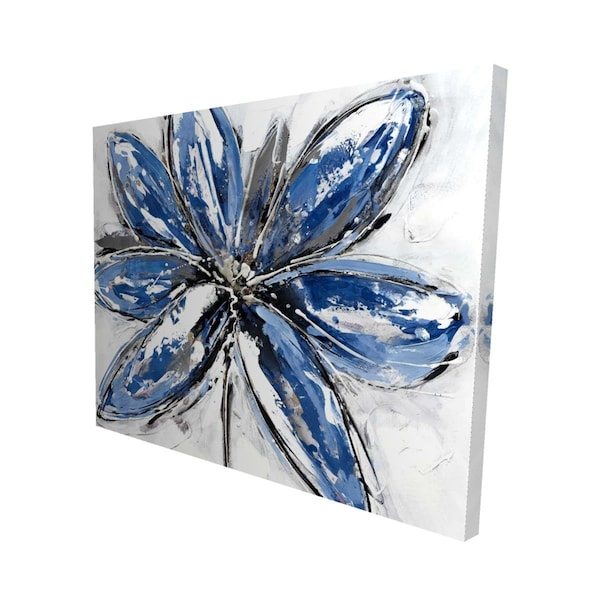 Begin Home Decor 16 x 20 in. Blue Petal-Print on Canvas - 2080-1620-FL28-1