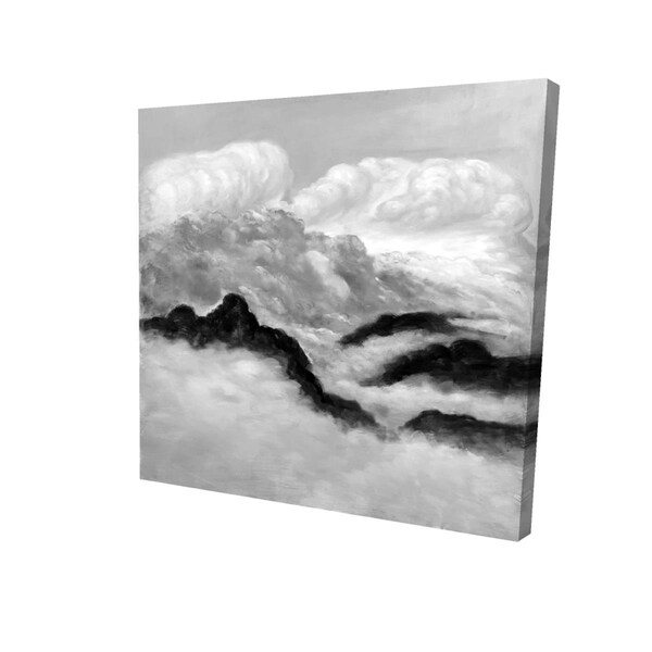 Begin Home Decor 16 x 16 in. Grey Clouds-Print on Canvas - 2080-1616-LA61-2