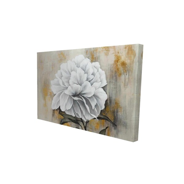 Fondo 12 x 18 in. White Peony-Print on Canvas - FO2786291