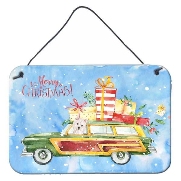Carolines Treasures Merry Christmas Westie Wall or Door Hanging Prints - CK2441DS812