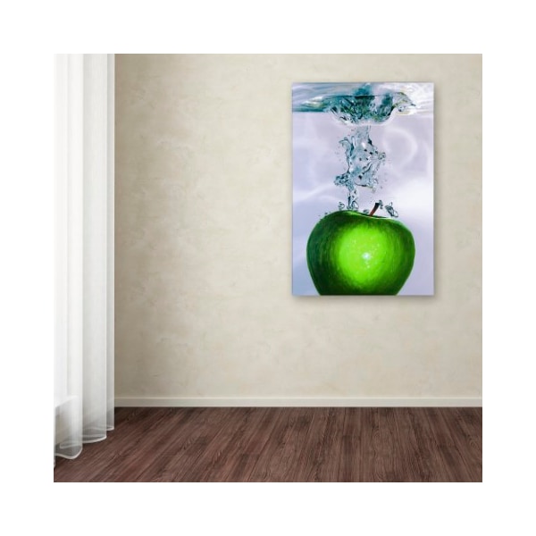 Trademark Fine Art Roderick Stevens 'Apple Splash II' Canvas Art, 22x32 - RS011-C2232GG
