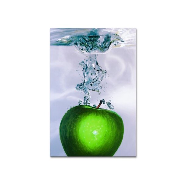 Trademark Fine Art Roderick Stevens 'Apple Splash II' Canvas Art, 22x32 - RS011-C2232GG