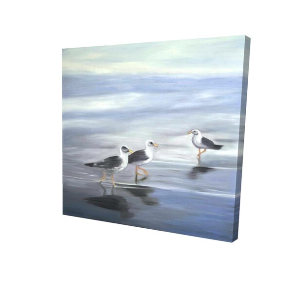 Begin Home Decor 32 x 32 in. Three Gulls-Print on Canvas - 2080-3232-AN480