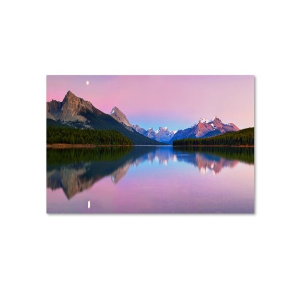 Trademark Fine Art Yan Zhang 'Maligne Lake' Canvas Art, 12x19 - 1X02306-C1219GG