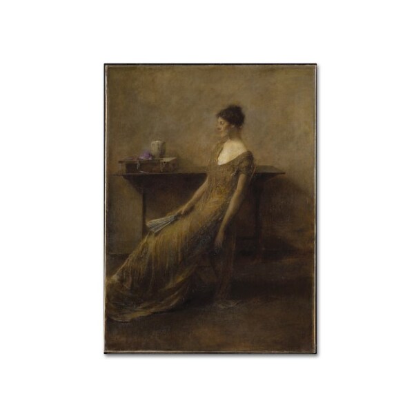 Trademark Fine Art Thomas Dewing 'Lady In Gold' Canvas Art, 14x19 - AA01151-C1419GG