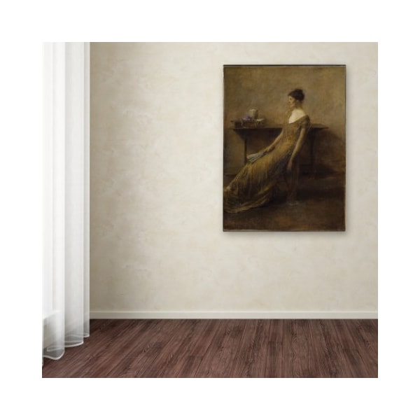 Trademark Fine Art Thomas Dewing 'Lady In Gold' Canvas Art, 14x19 - AA01151-C1419GG