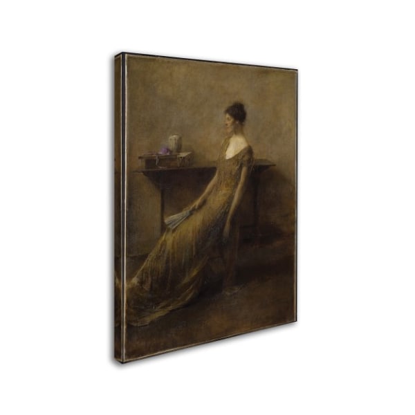 Trademark Fine Art Thomas Dewing 'Lady In Gold' Canvas Art, 14x19 - AA01151-C1419GG