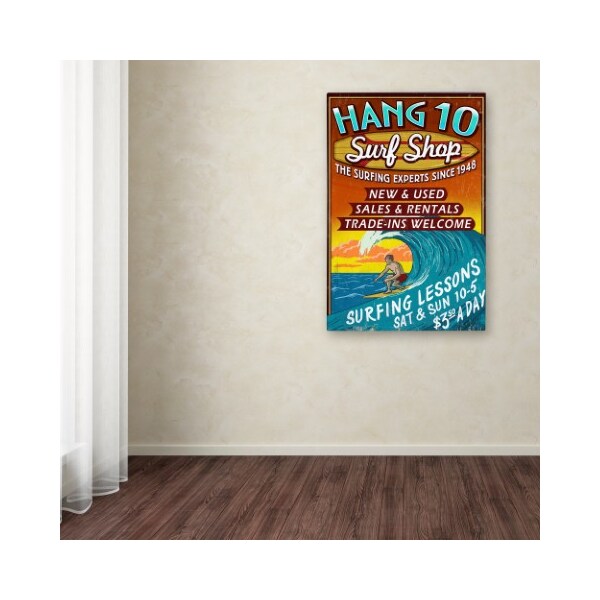 Trademark Fine Art Lantern Press 'Wave' Canvas Art, 16x24 - ALI09517-C1624GG
