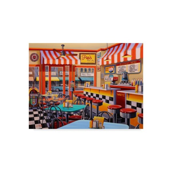 Trademark Fine Art Geno Peoples 'Peters Malt Shop' Canvas Art, 18x24 - ALI35122-C1824GG