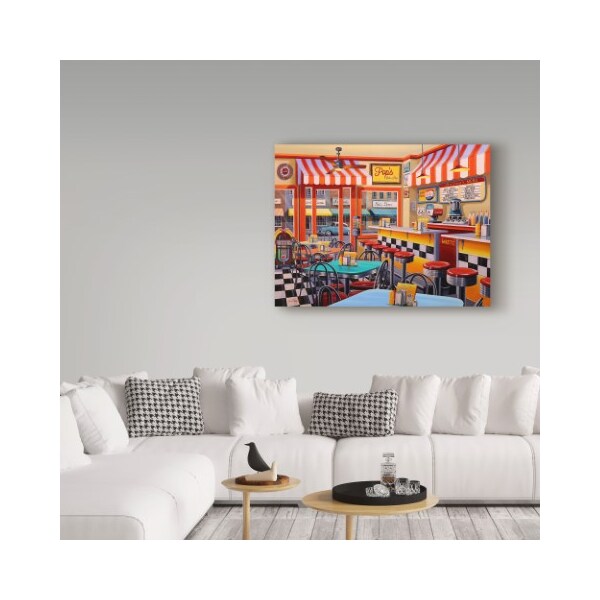 Trademark Fine Art Geno Peoples 'Peters Malt Shop' Canvas Art, 18x24 - ALI35122-C1824GG