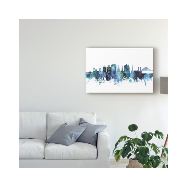 Trademark Fine Art Michael Tompsett 'Charleston South Carolina Skyline Blue' Canvas Art, 22x32 - MT02052-C2232GG