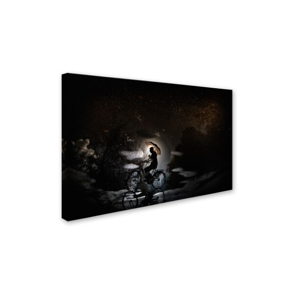 Trademark Fine Art Antonio Grambone 'Pedaling By Bicycle.' Canvas Art, 30x47 - 1X00409-C3047GG