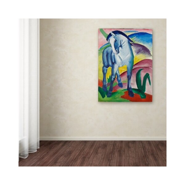 Trademark Fine Art Franz Marc 'Blue Horse' Canvas Art, 35x47 - AA00510-C3547GG