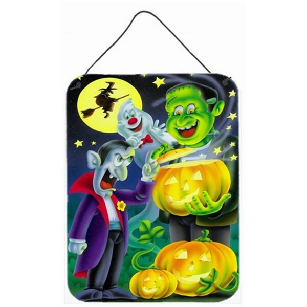 Carolines Treasures Halloween with Dracula and Frankenstein Wall or Door Hanging Prints - APH0935DS1216