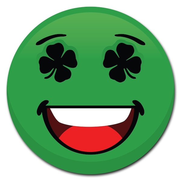 Signmission Emoji Shamrock Circle Corrugated Plastic Sign - C-36-CIR-EMOJI SHAMROCK