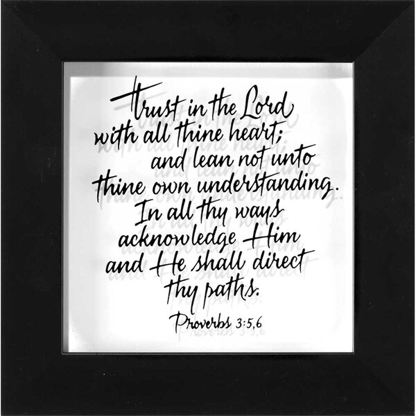 Dicksons Trus in the Lord Proverbs 3- 5-6, Framed Wall Art - 20B-66-305