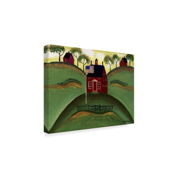 Trademark Fine Art Cheryl Bartley 'Red School House Barn ' Canvas Art, 18x24 - ALI40987-C1824GG