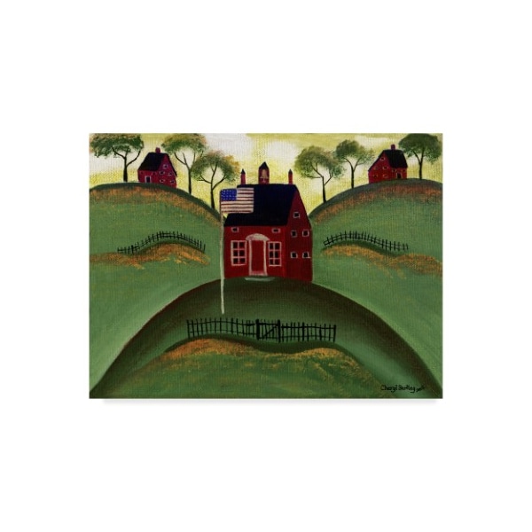 Trademark Fine Art Cheryl Bartley 'Red School House Barn ' Canvas Art, 18x24 - ALI40987-C1824GG